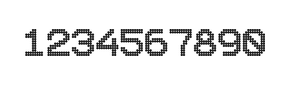 10×12数字点阵字体 ddN1012AA1309