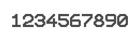 10×12数字点阵字体 ddN1012AA1311