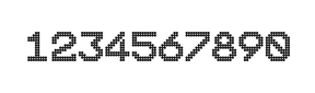 10×12数字点阵字体 ddN1012AA1316