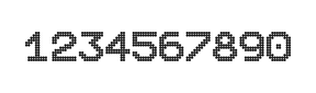 10×12数字点阵字体 ddN1012AA1320
