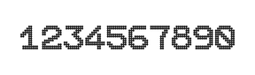 10×12数字点阵字体 ddN1012AA1323