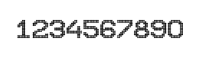 10×12数字点阵字体 ddN1012AA1324