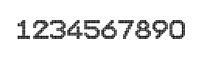 10×12数字点阵字体 ddN1012AA1326