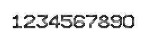10×12数字点阵字体 ddN1012AA1330