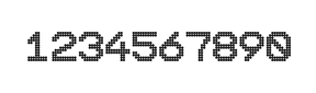 10×12数字点阵字体 ddN1012AA1333