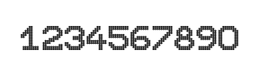 10×12数字点阵字体 ddN1012AA1336