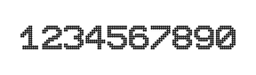 10×12数字点阵字体 ddN1012AA1341