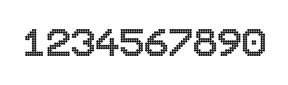 10×12数字点阵字体 ddN1012AA1349