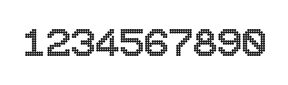 10×12数字点阵字体 ddN1012AA1351