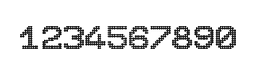 10×12数字点阵字体 ddN1012AA1352
