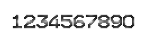 10×12数字点阵字体 ddN1012AA1358