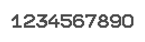 10×12数字点阵字体 ddN1012AA1360