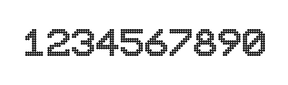 10×12数字点阵字体 ddN1012AA1367