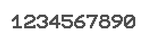 10×12数字点阵字体 ddN1012AA1369
