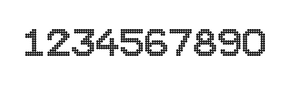 10×12数字点阵字体 ddN1012AA1371