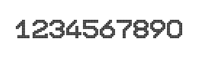 10×12数字点阵字体 ddN1012AA1373