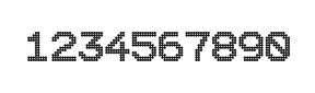 10×12数字点阵字体 ddN1012AA1374