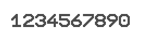 10×12数字点阵字体 ddN1012AA1377