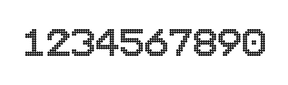 10×12数字点阵字体 ddN1012AA1386