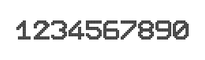 10×12数字点阵字体 ddN1012AA1389