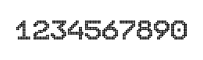 10×12数字点阵字体 ddN1012AA1394