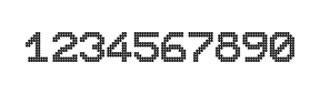 10×12数字点阵字体 ddN1012AA1395
