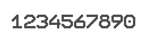 10×12数字点阵字体 ddN1012AA1396