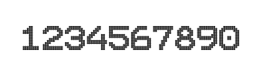 10×12数字点阵字体 ddN1012AA1397