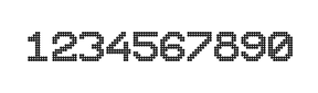 10×12数字点阵字体 ddN1012AA1399