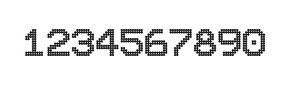 10×12数字点阵字体 ddN1012AA1404