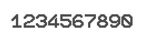 10×12数字点阵字体 ddN1012AA1406