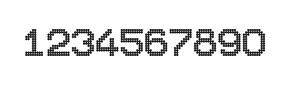10×12数字点阵字体 ddN1012AA1409