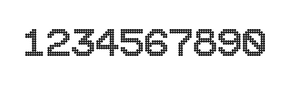 10×12数字点阵字体 ddN1012AA1411