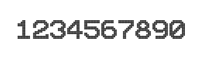 10×12数字点阵字体 ddN1012AA1413