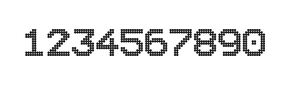 10×12数字点阵字体 ddN1012AA1414