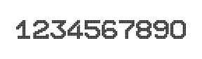 10×12数字点阵字体 ddN1012AA1421