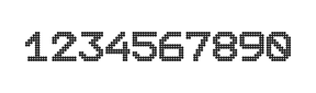 10×12数字点阵字体 ddN1012AA1422