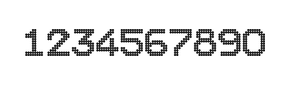 10×12数字点阵字体 ddN1012AA1423