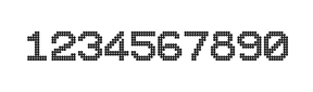 10×12数字点阵字体 ddN1012AA1436