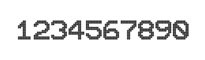 10×12数字点阵字体 ddN1012AA1438