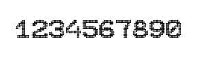 10×12数字点阵字体 ddN1012AA1439