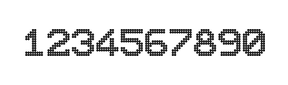 10×12数字点阵字体 ddN1012AA1440