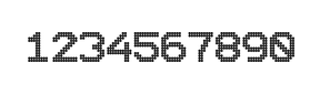 10×12数字点阵字体 ddN1012AA1447