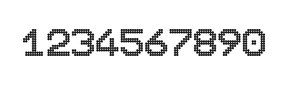 10×12数字点阵字体 ddN1012AA1452