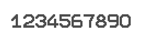 10×12数字点阵字体 ddN1012AA1455