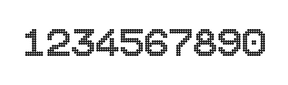 10×12数字点阵字体 ddN1012AA1456