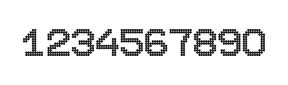 10×12数字点阵字体 ddN1012AA1459