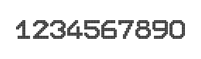 10×12数字点阵字体 ddN1012AA1460