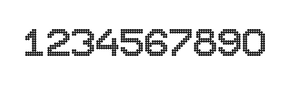 10×12数字点阵字体 ddN1012AA1462