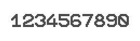 10×12数字点阵字体 ddN1012AA1463